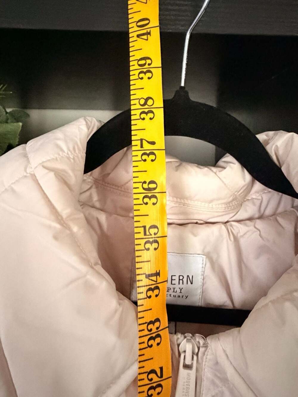 Sanctuary Modern Supply quilted puffer coat in a soft cream - Picture 4 of 8